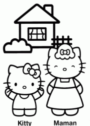 Hello Kitty e la nonna davanti alla casa