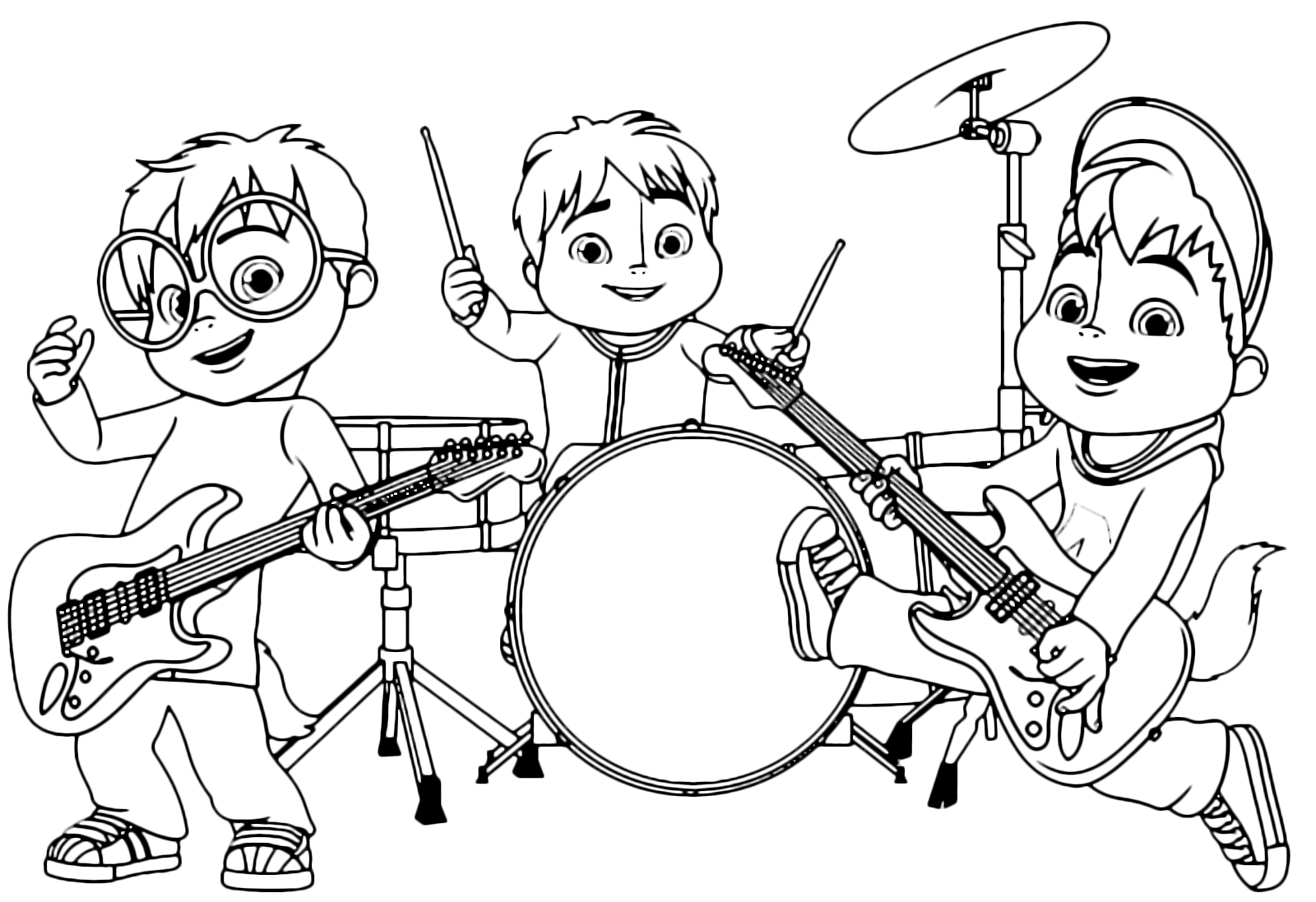 Disegni di "Alvin and the Chipmunks" da colorare