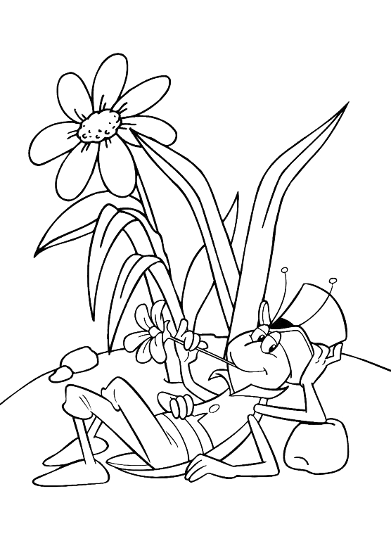 Ape Maia - Flip riposa sotto un fiore
