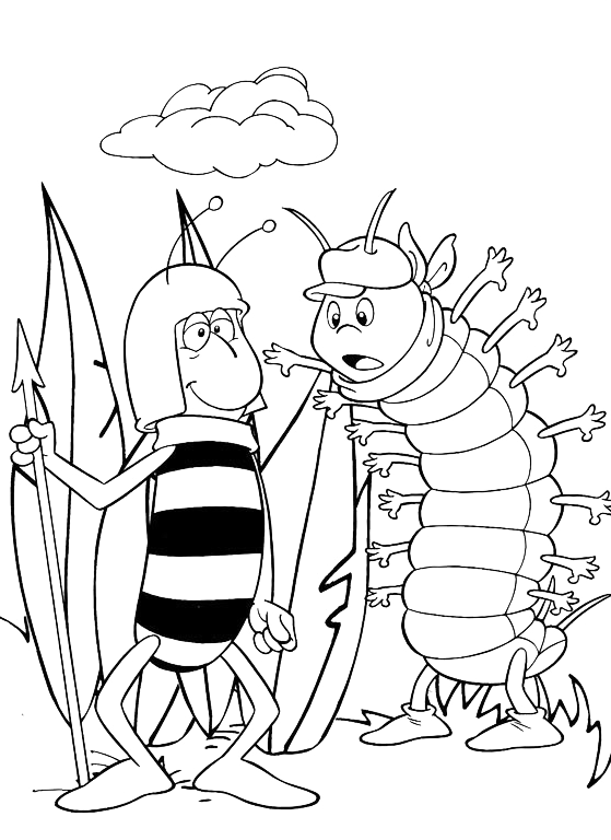 Ape Maia - Il millepiedi parla con un'ape soldato
