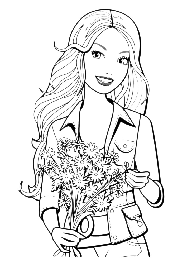 Barbie Barbie Con Un Mazzo Di Fiori