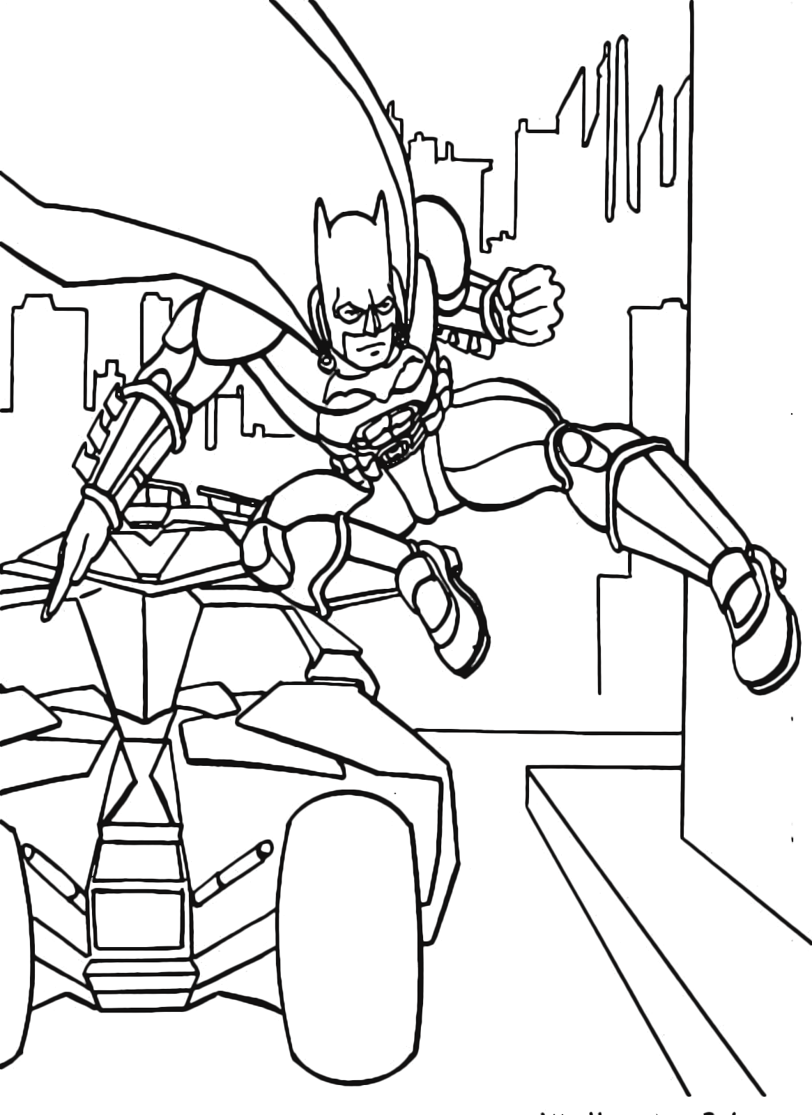 Batman - Batman salta fuori dalla batmobile