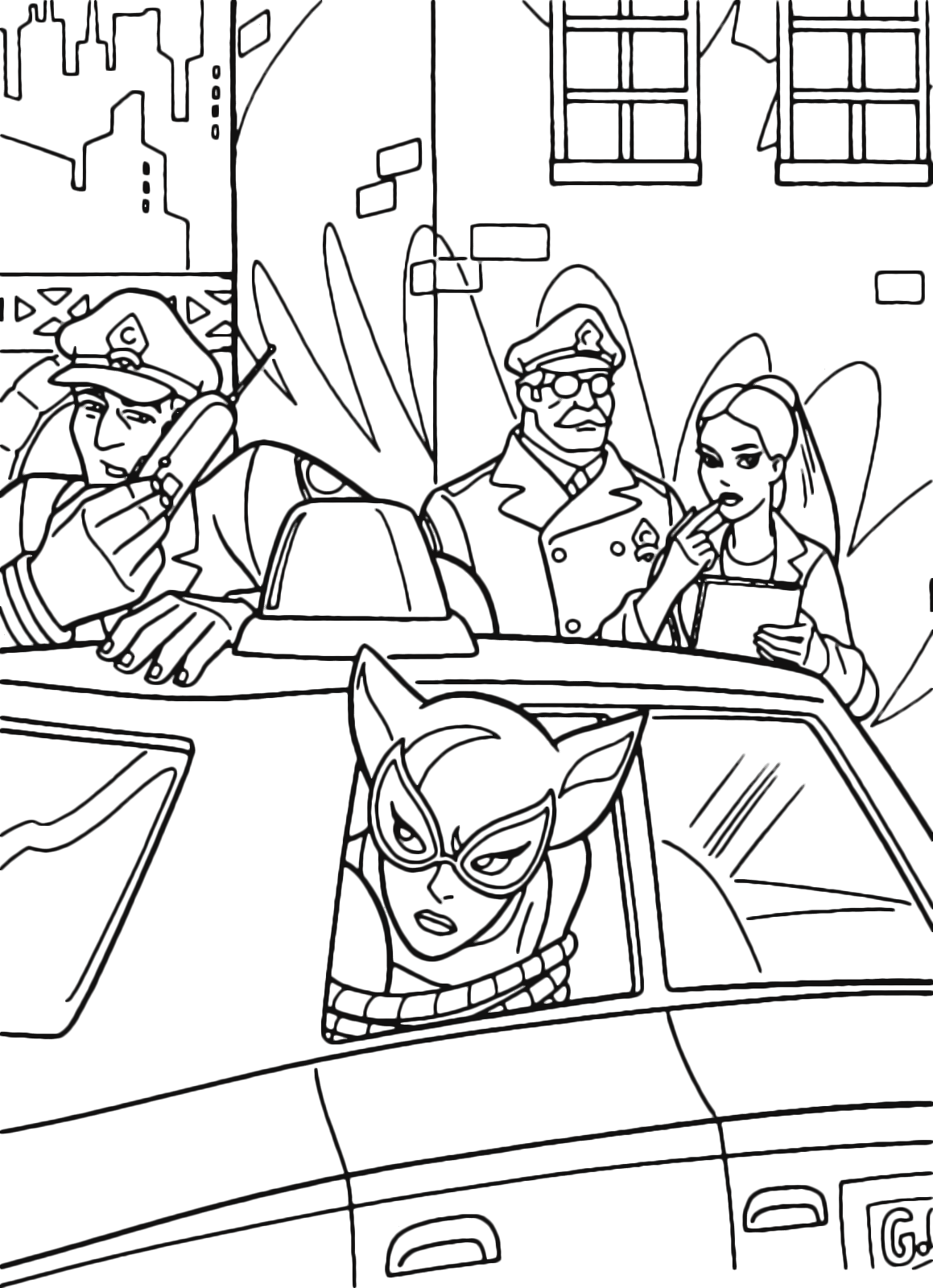 Batman - Catwoman nella macchina della polizia