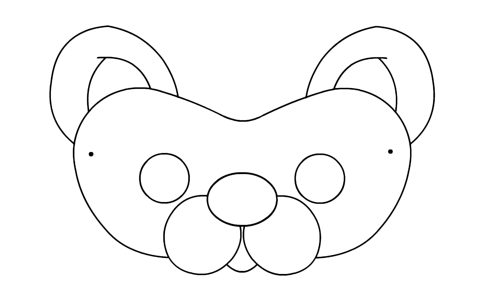 Carnevale - Maschera a forma di cane da colorare