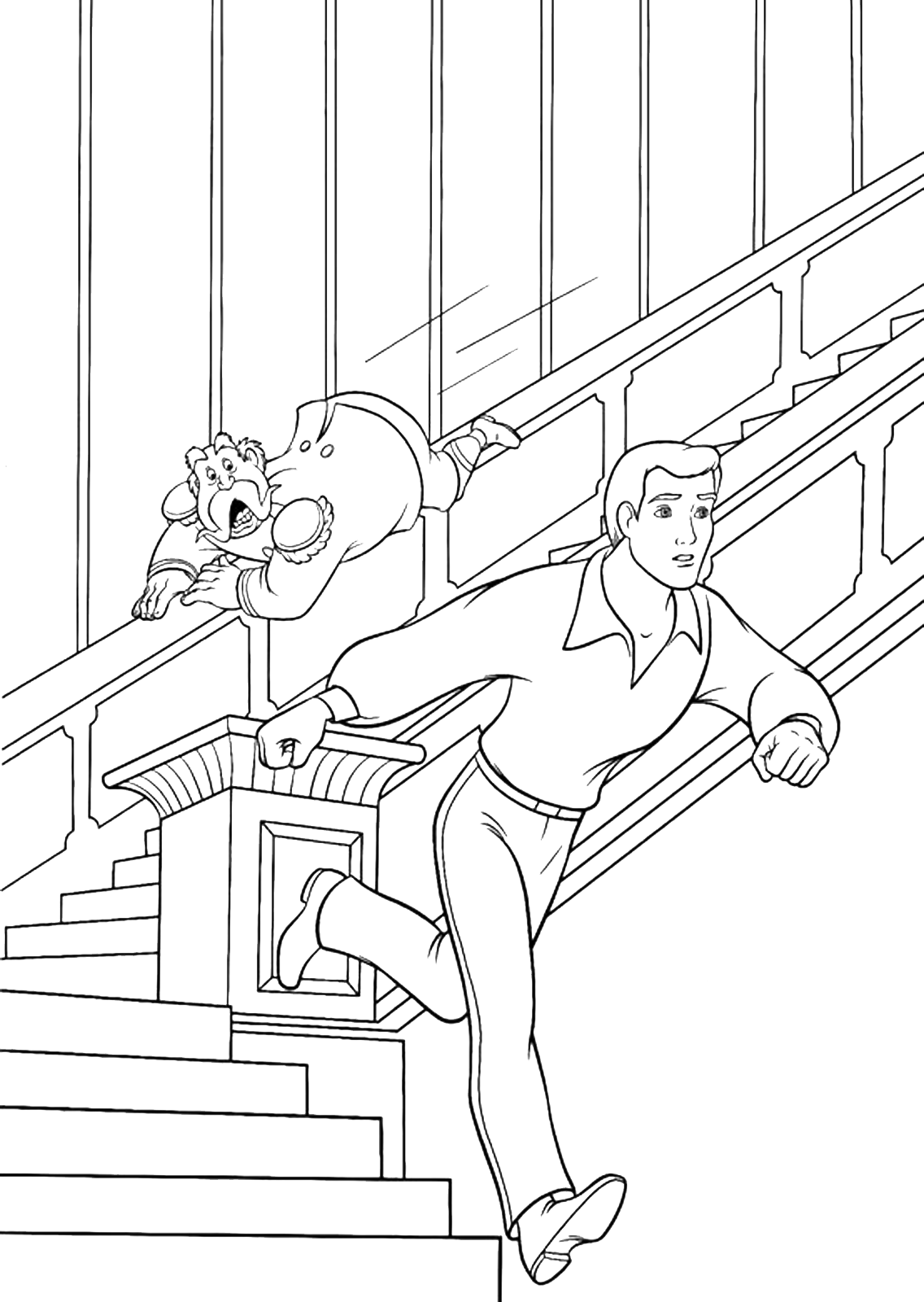Cenerentola - Il Re lancia giù dalle scale per fermare il Principe