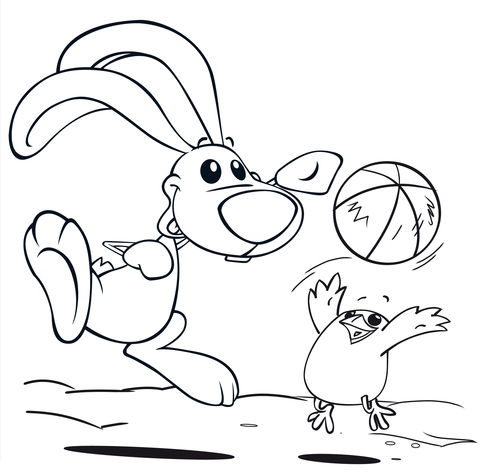 Cuccioli - Cilindro e Senzanome giocano a palla sulla spiaggia