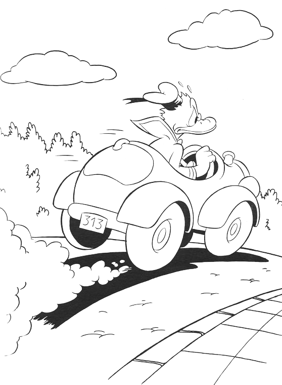 Disney Classici - Paperino corre con la macchina