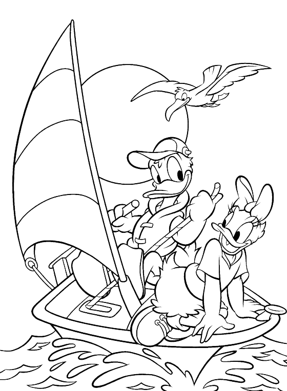Disney Classici - Paperino e Paperina in barca a vela
