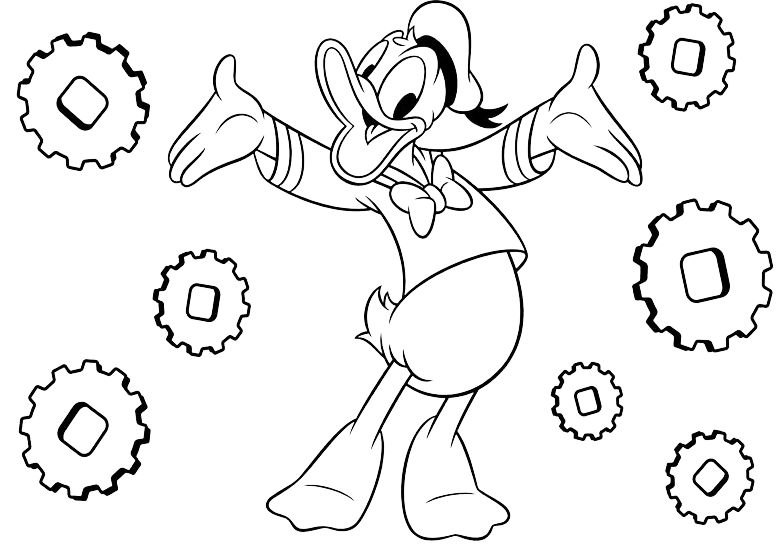 Disney Classici - Paperino felice con le braccia aperte