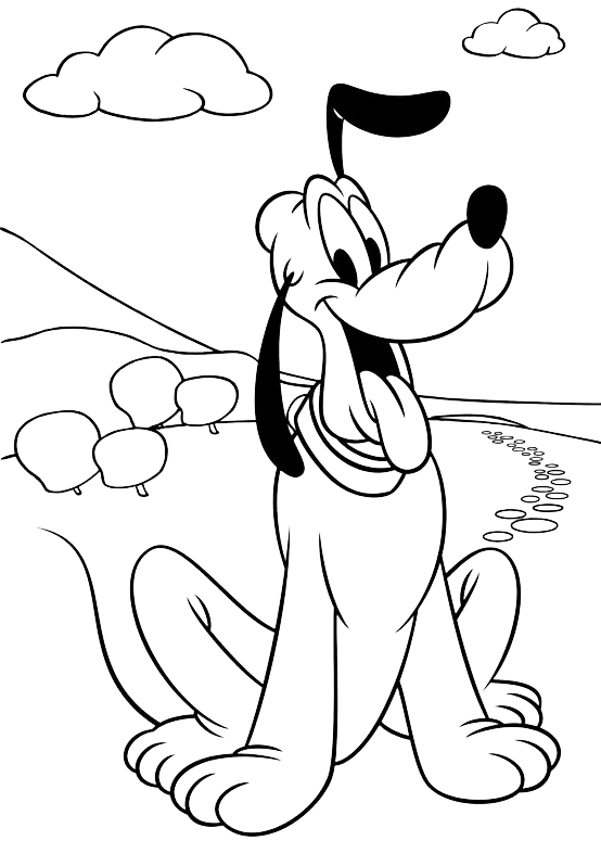 Disney Classici - Pluto felice con la lingua du fuori