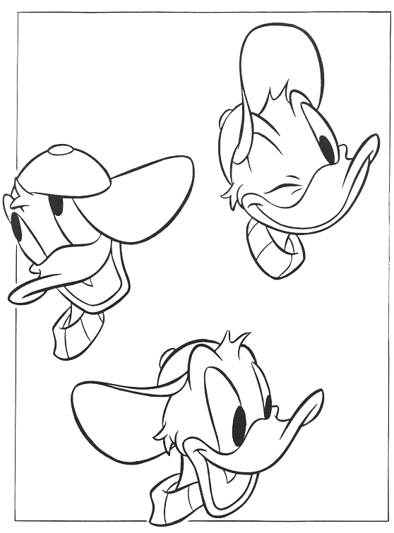 Disney Classici - Tre espressioni diverse di Paperino