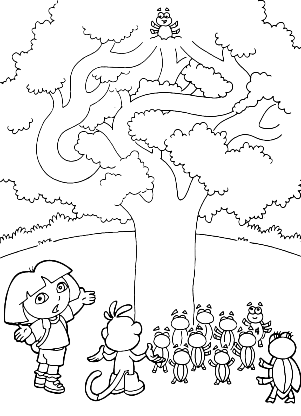 Dora l'esploratrice - Dora e Boots cercano un coleottero sull'albero
