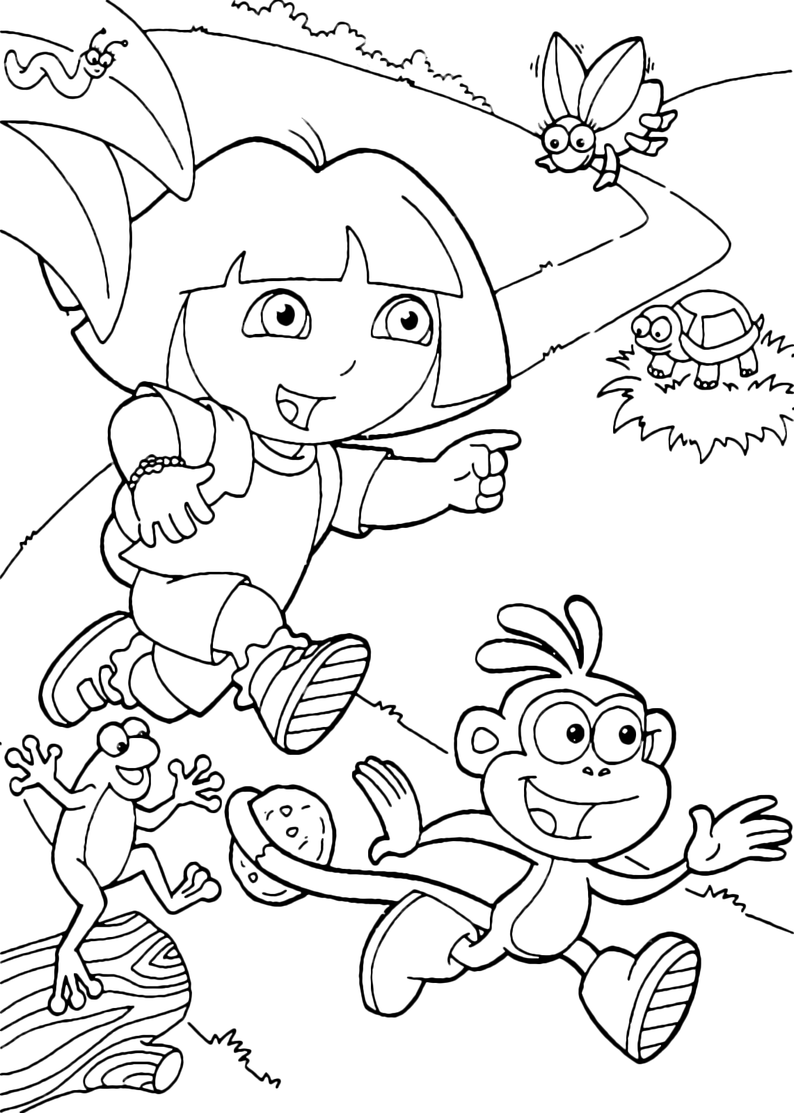 Dora l'esploratrice - Dora e Boots corrono per il sentiero