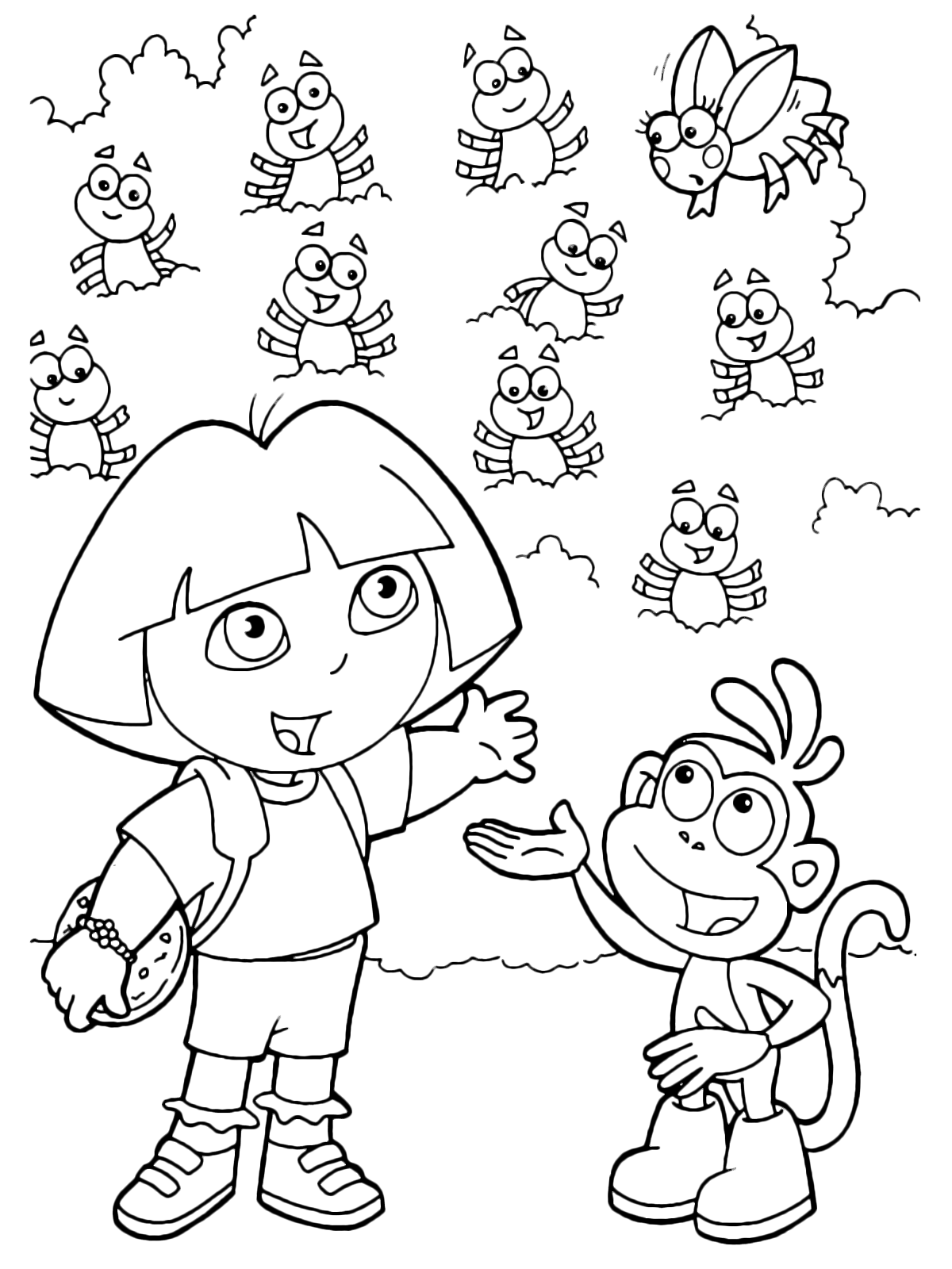 Dora l'esploratrice - Dora e Boots hanno trovato i coleotteri nascosti nel cespuglio