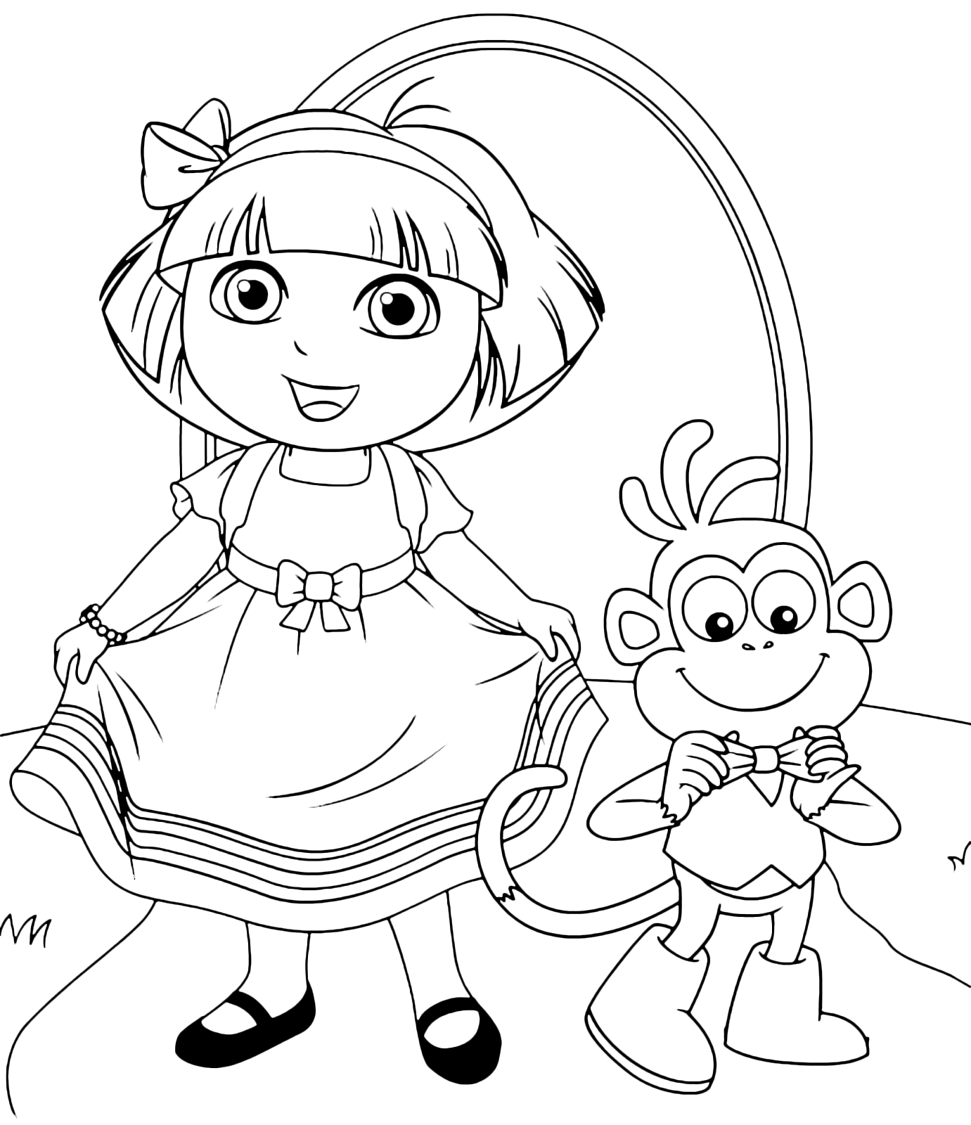 Dora l'esploratrice - Dora e Boots indossano vestiti molto eleganti