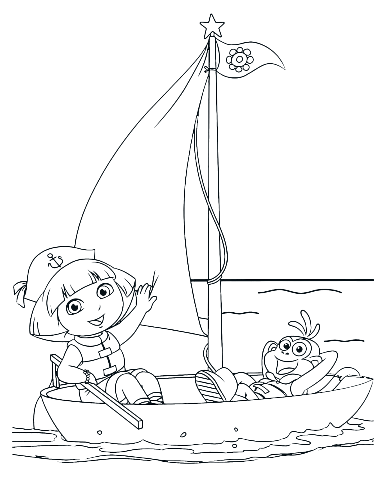 Dora l'esploratrice - Dora e Boots sulla barca a vela