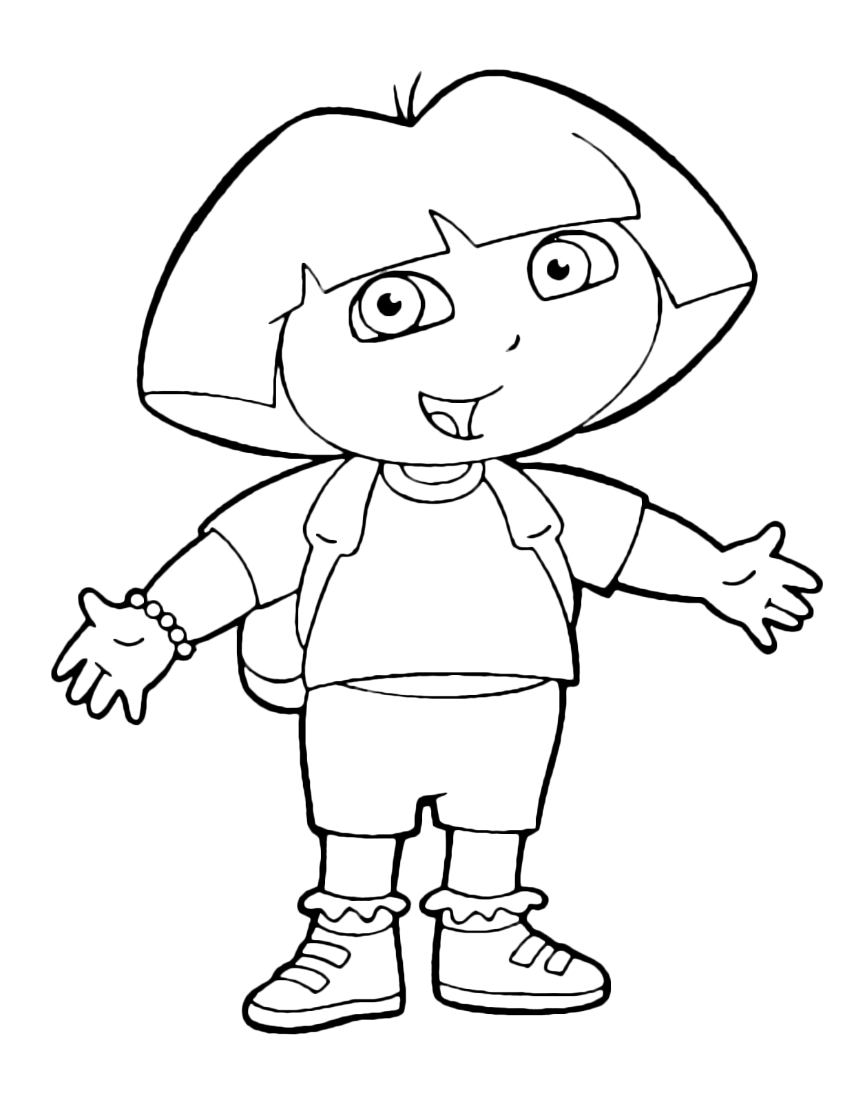 Dora l'esploratrice - Dora in piedi con le braccia aperte