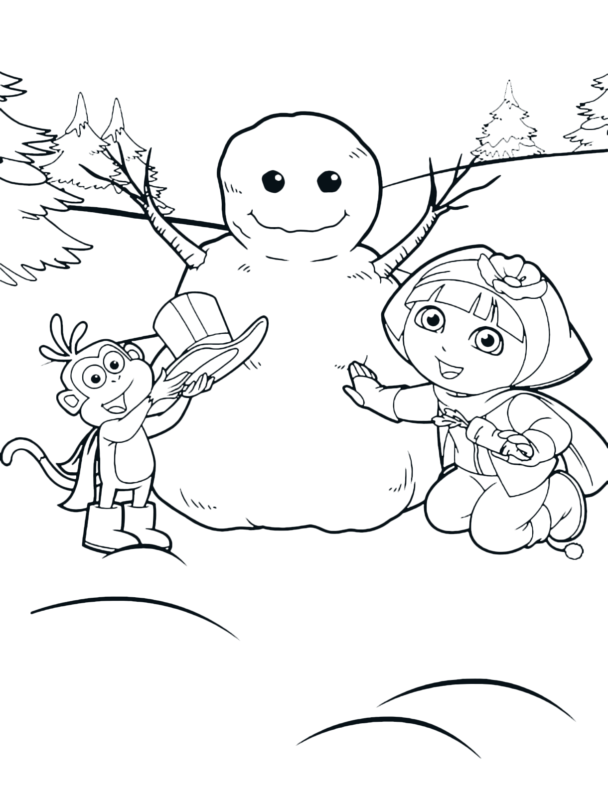 Dora l'esploratrice - Dora l'esploratrice e Boots realizzano un pupazzo di neve