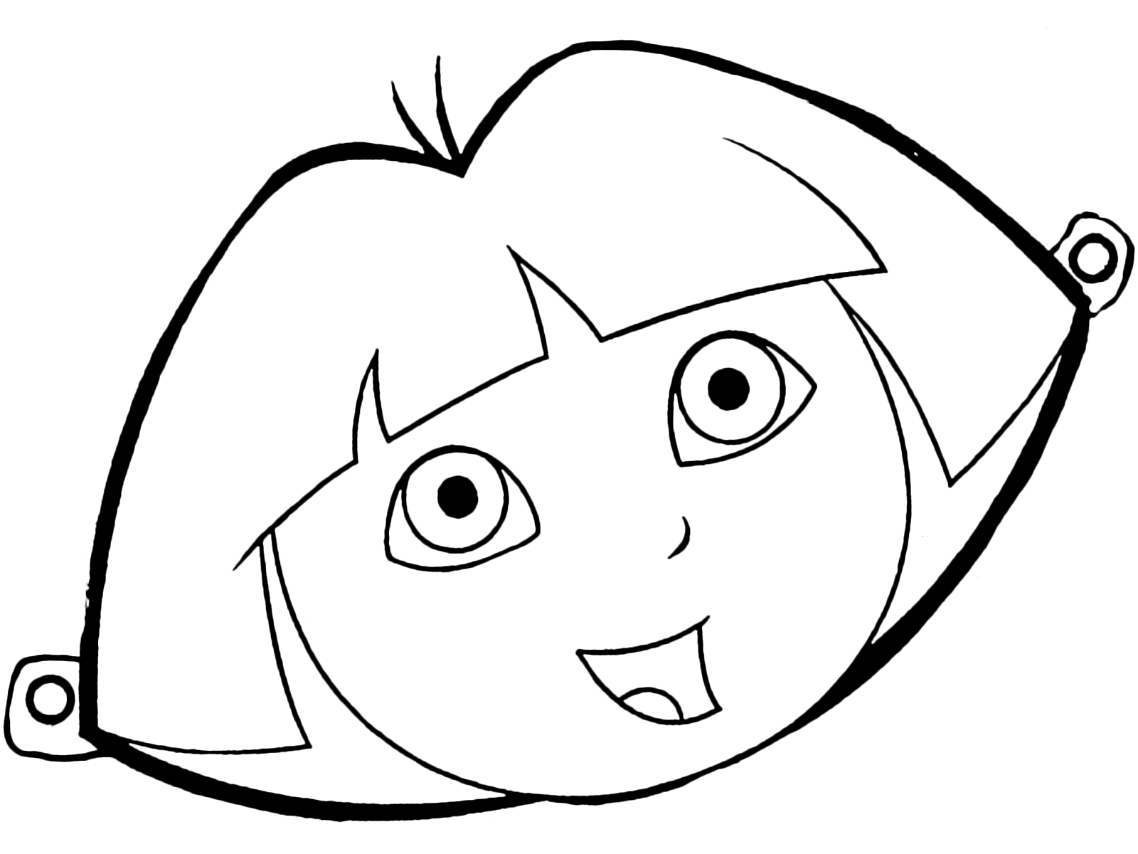 Dora l'esploratrice - Maschera di Dora l'esploratrice da colorare
