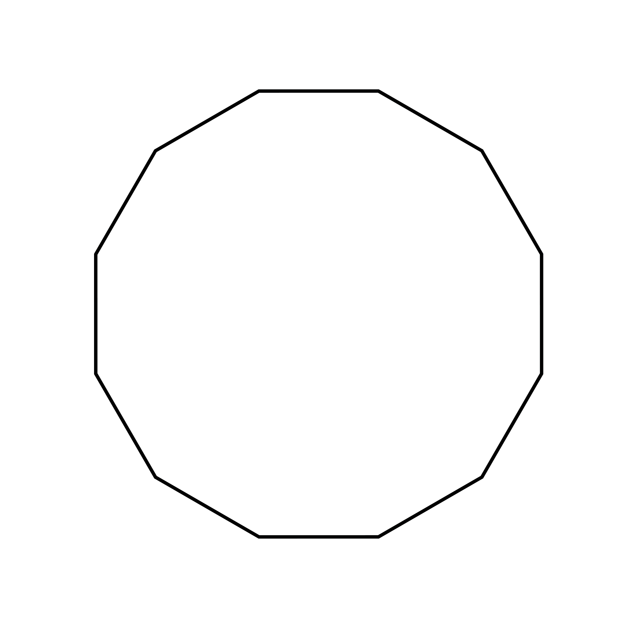 Figure geometriche - Figura geometrica piana - Dodecagono poligono a 12 lati