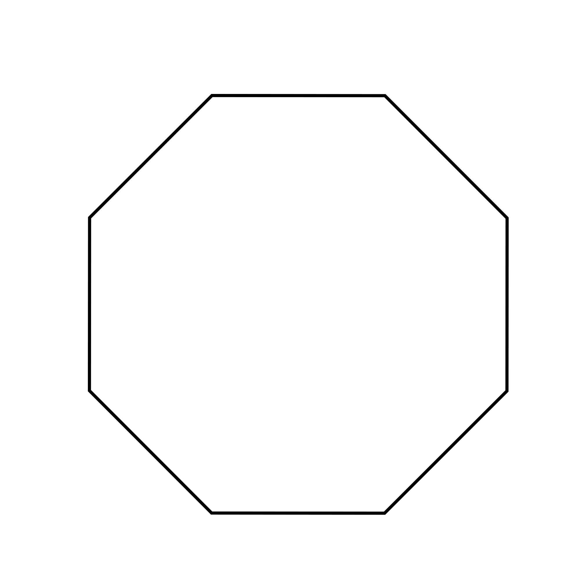 Figure geometriche - Figura geometrica piana - Ottaogono poligono a 8 lati