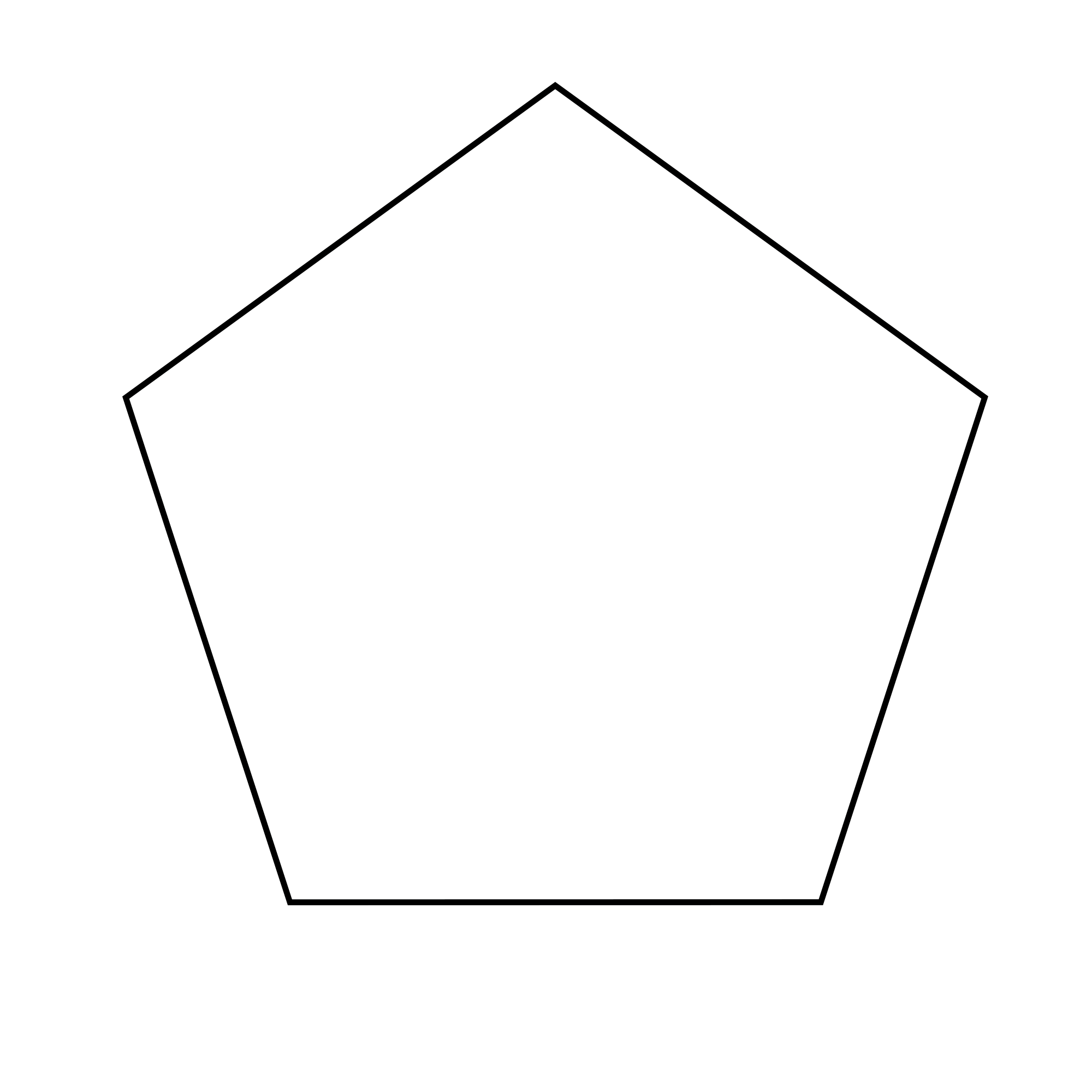 Figure geometriche - Figura geometrica piana - Pentagono poligono a 5 lati