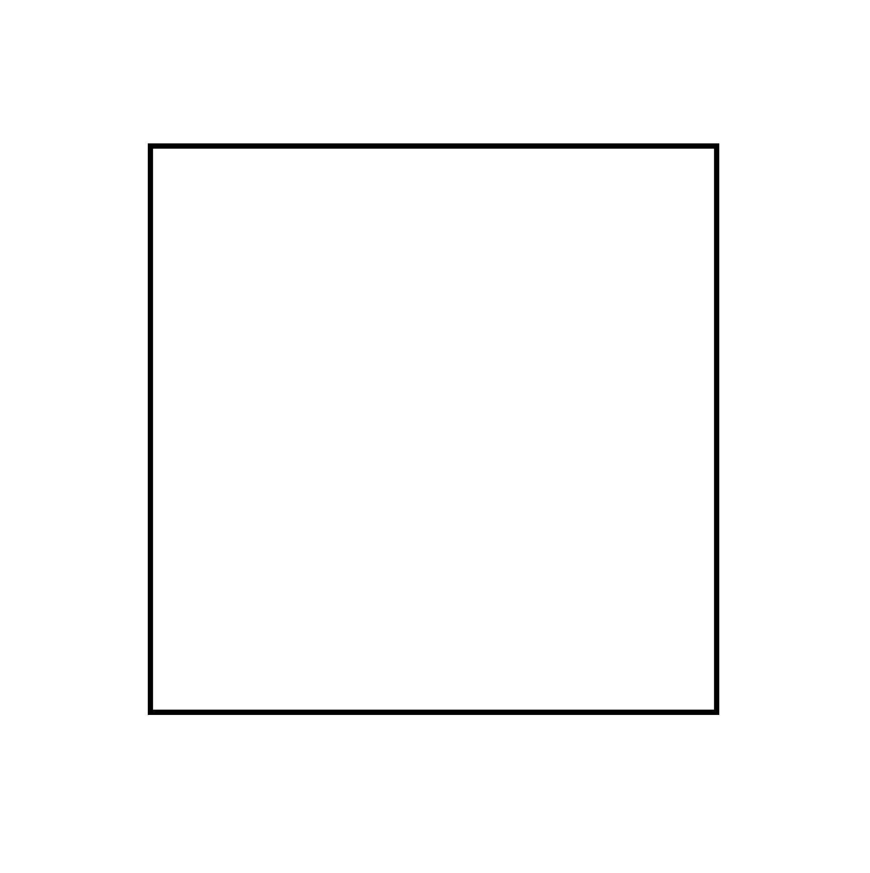 Figure geometriche - Figura geometrica piana - Quadrato poligono a 4 lati tutti uguali