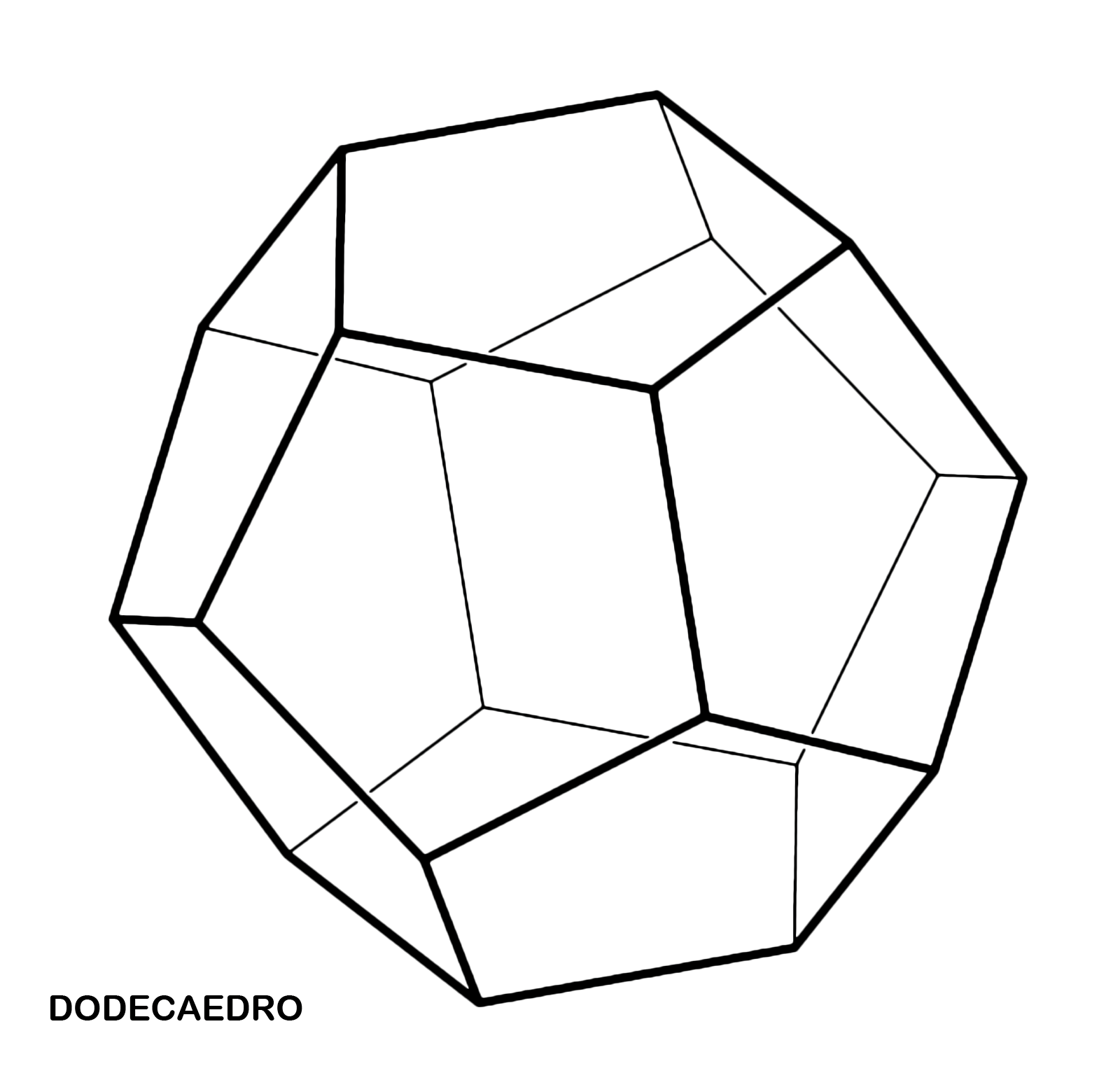 Figure geometriche - Figura geometrica solida - Dodecaedro