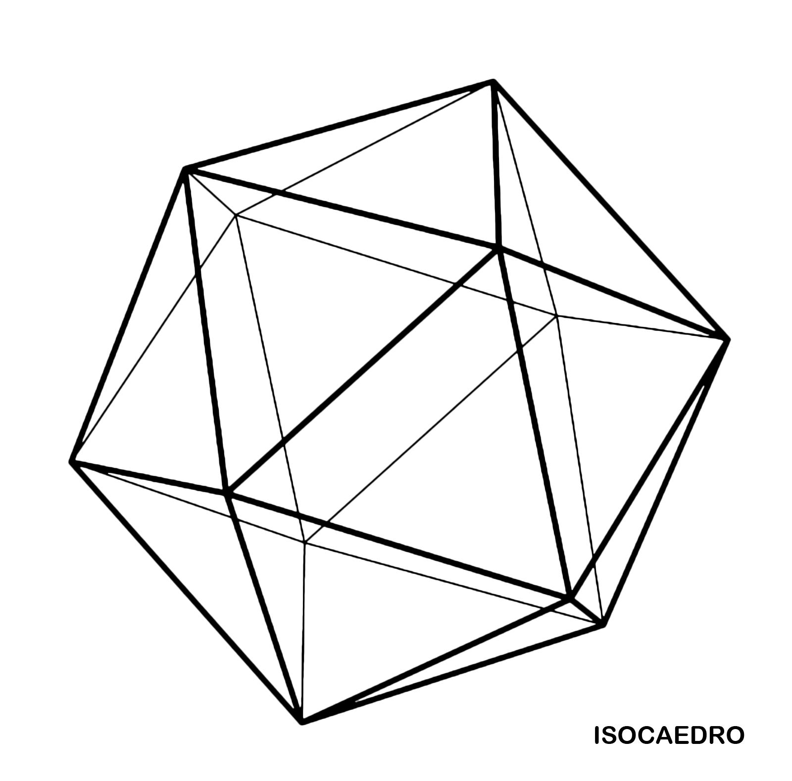 Figure geometriche - Figura geometrica solida - Isocaedro