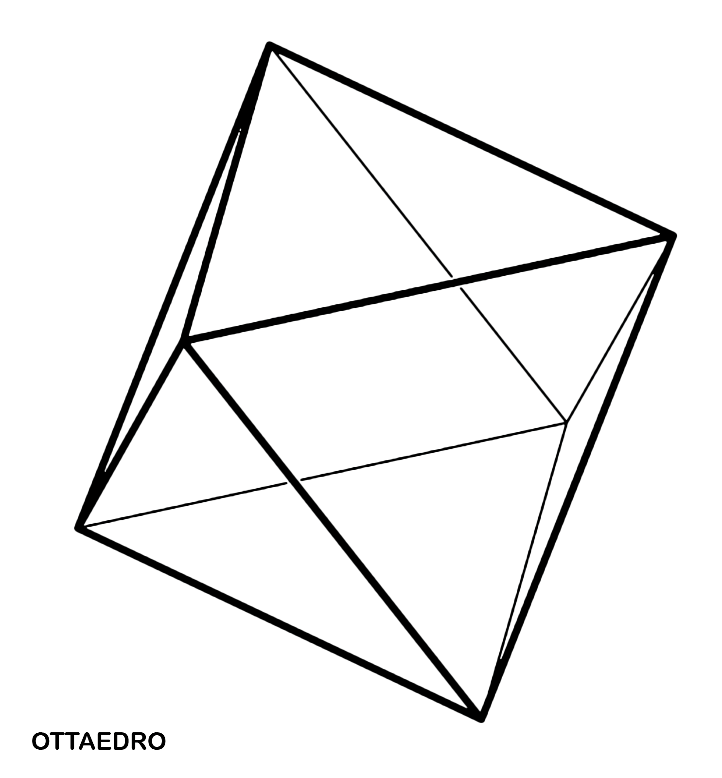 Figure geometriche - Figura geometrica solida - Ottaedro
