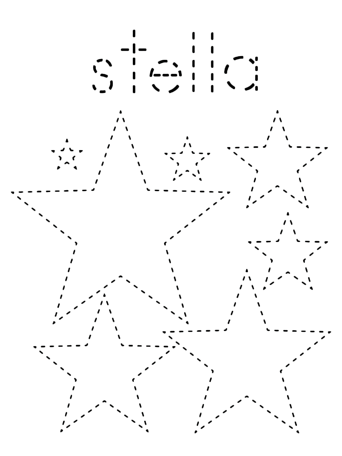 Figure geometriche - Stella tratteggiata