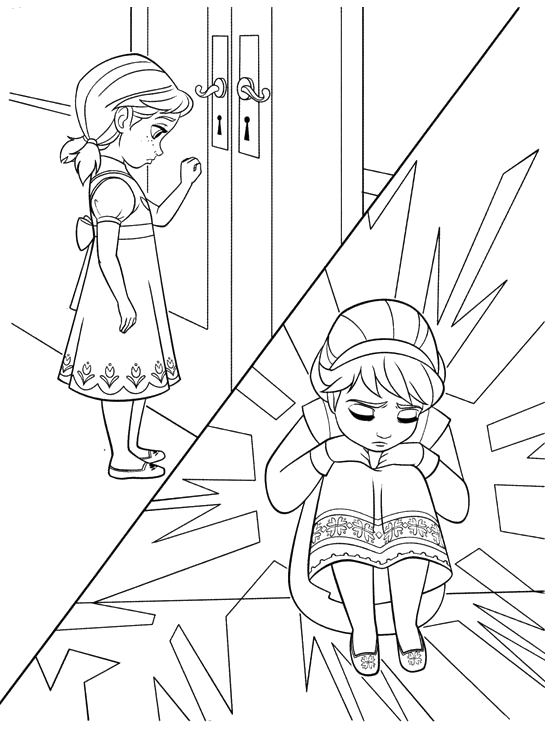 Frozen - Anna bussa alla porta di camera di Elsa