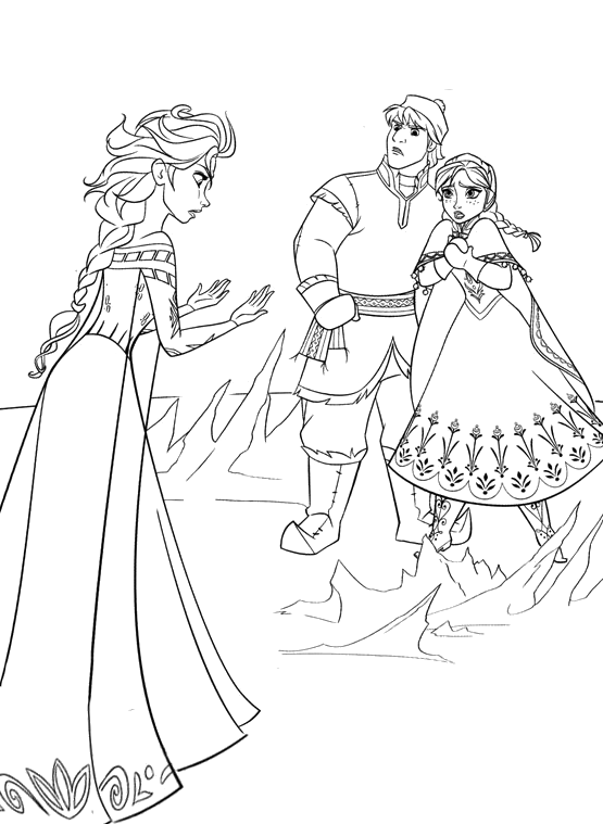 Frozen - Elsa allontana Kristoff ed Anna