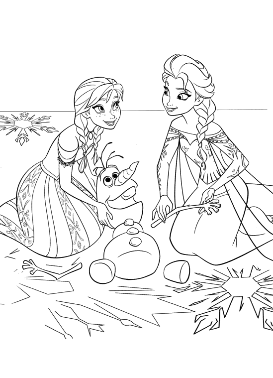 Frozen - Elsa ed Anna cercano di sistemare Olaf