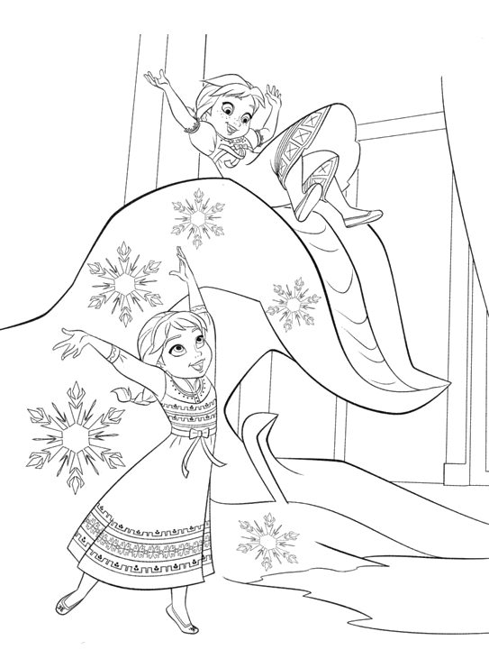 Frozen - Elsa utilizza i suoi poteri per far divertire Anna