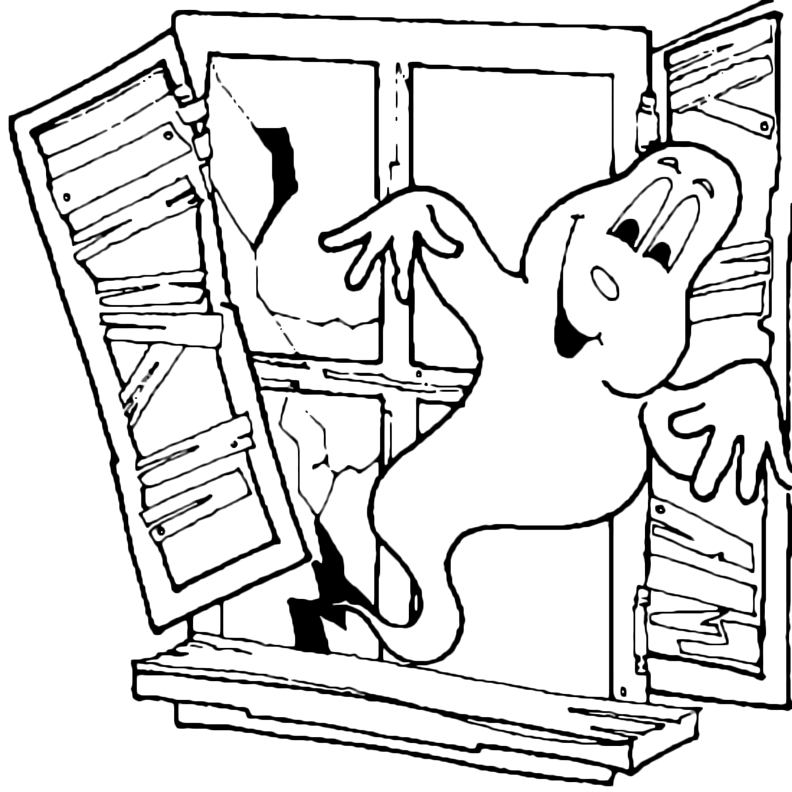 Halloween - Il fantasmino vola davanti alla finestra