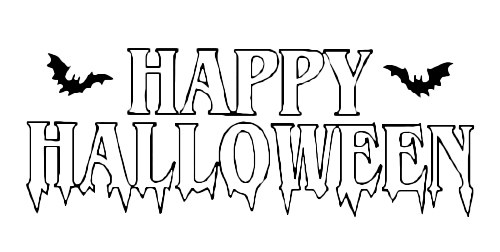 Halloween - Scritta di Happy Halloween paurosa