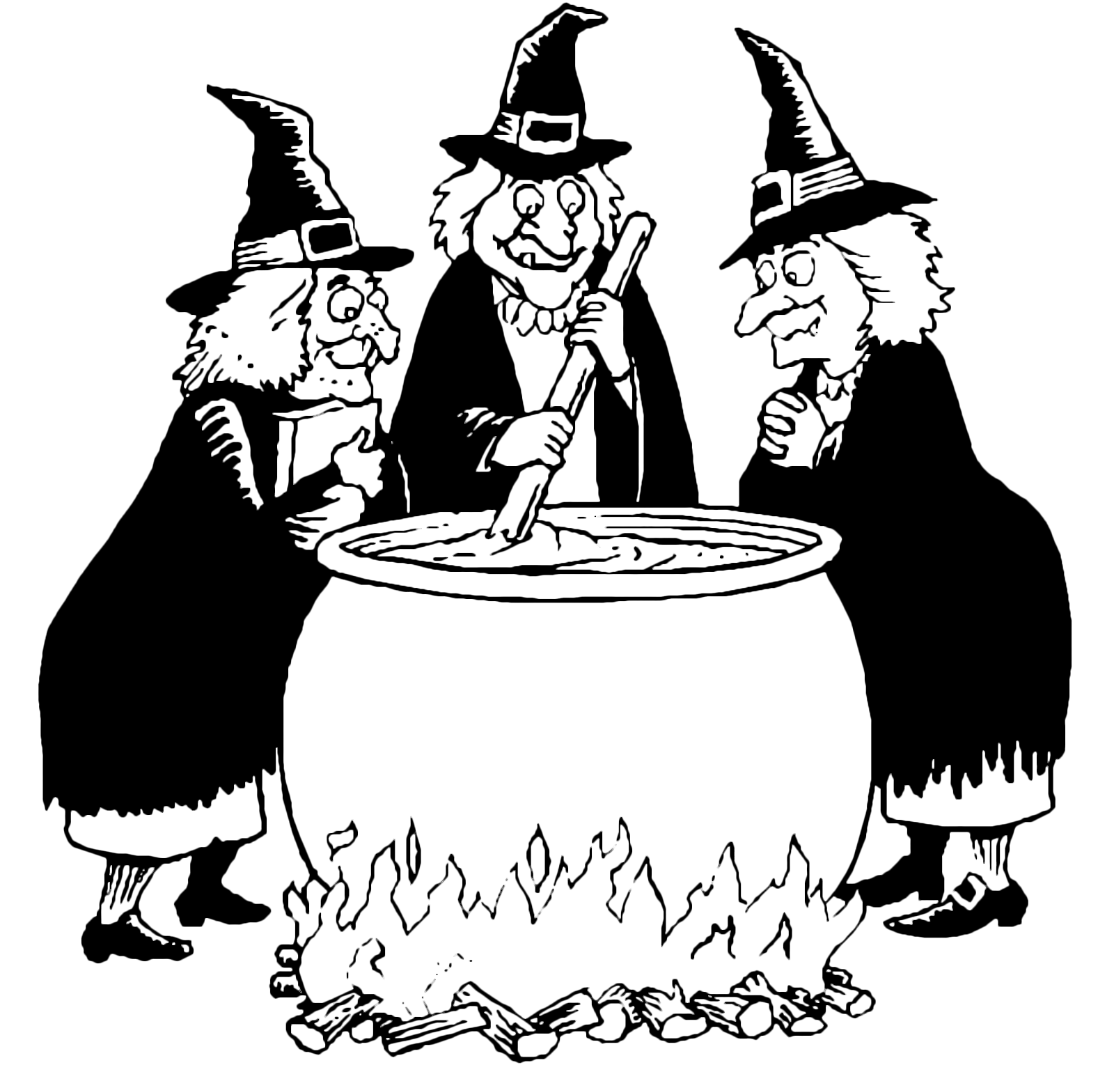 Halloween - Tre streghe stanno preparando una pozione magica