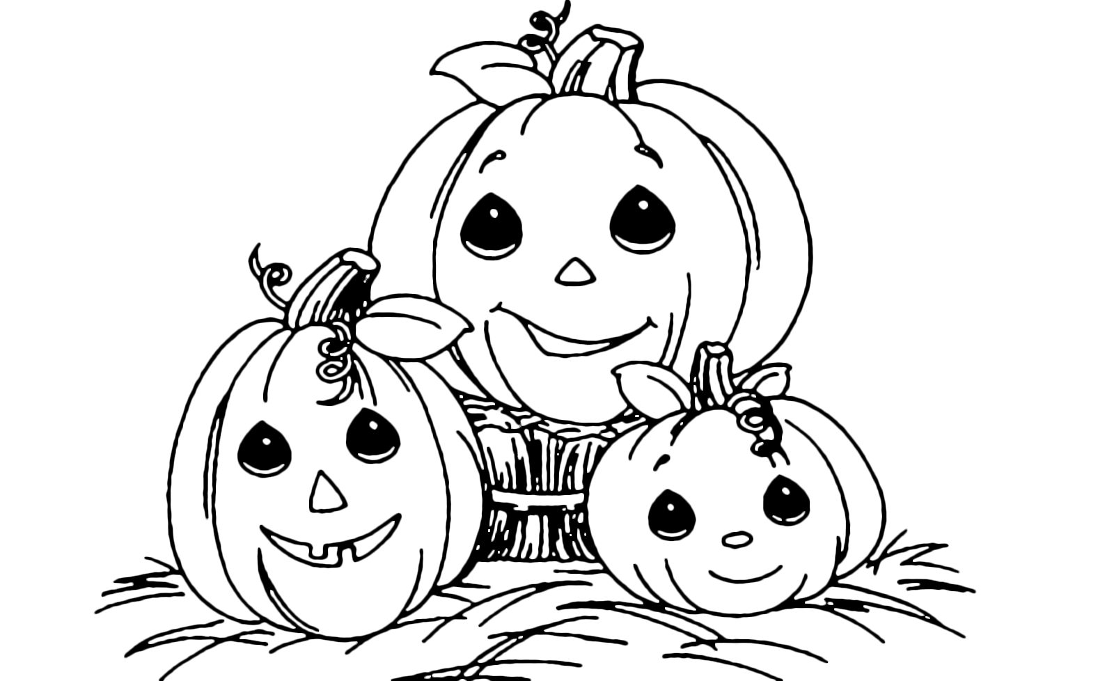 Halloween - Tre zucche con il visino molto dolce