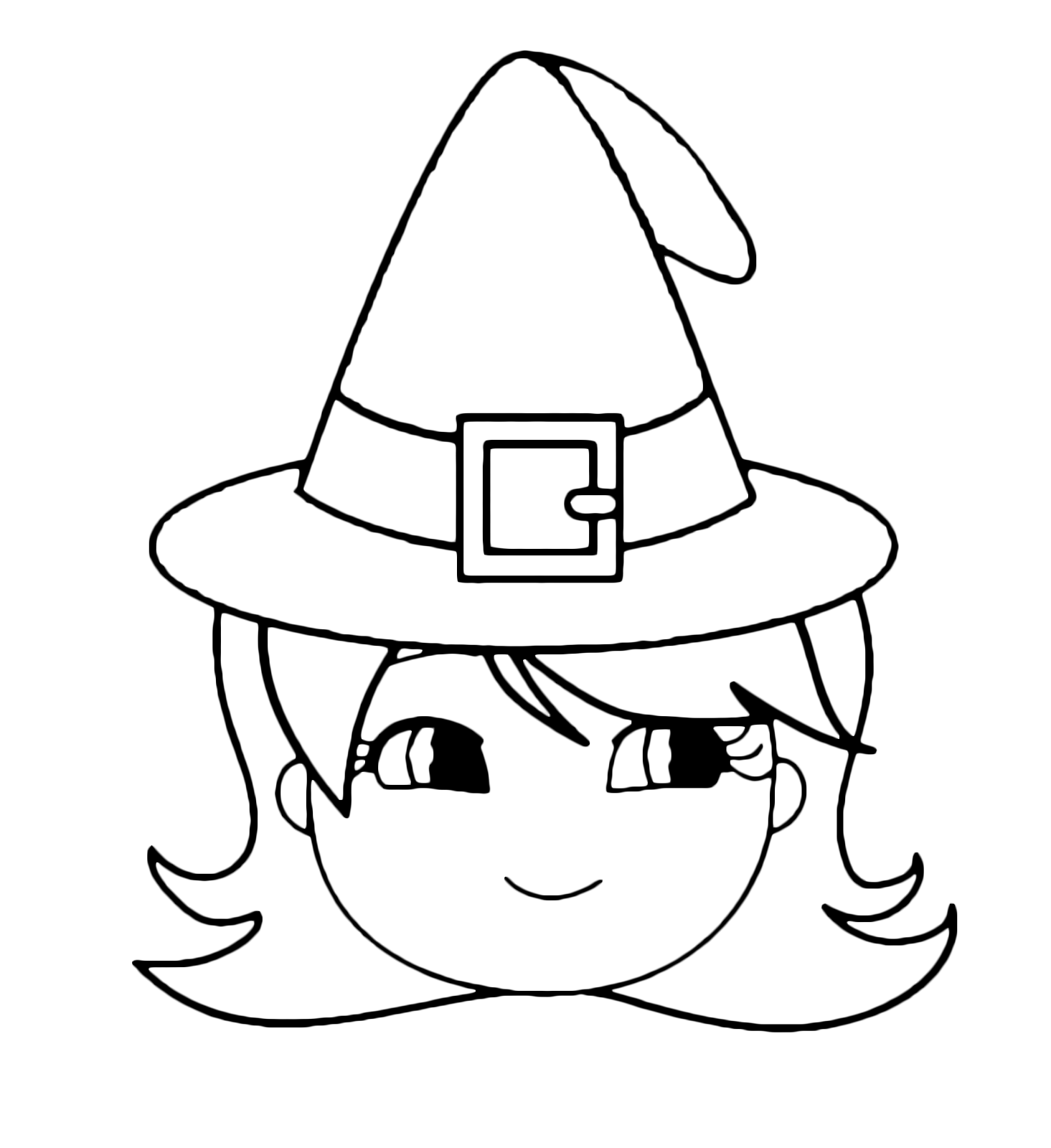 Halloween - Una bambina con il cappello da strega