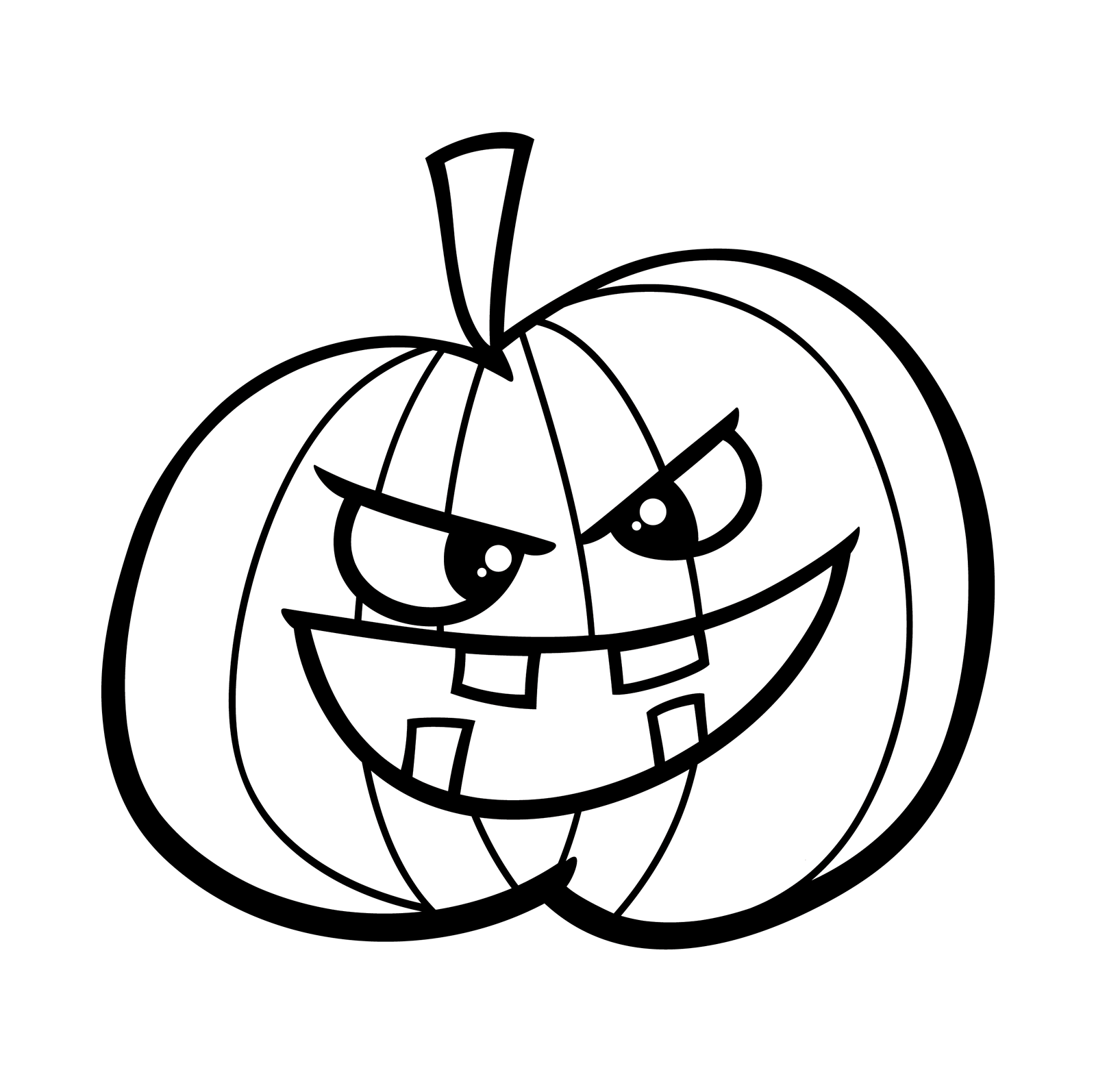 Halloween - Una zucca di Halloween con lo sguardo mlto arrabbiato