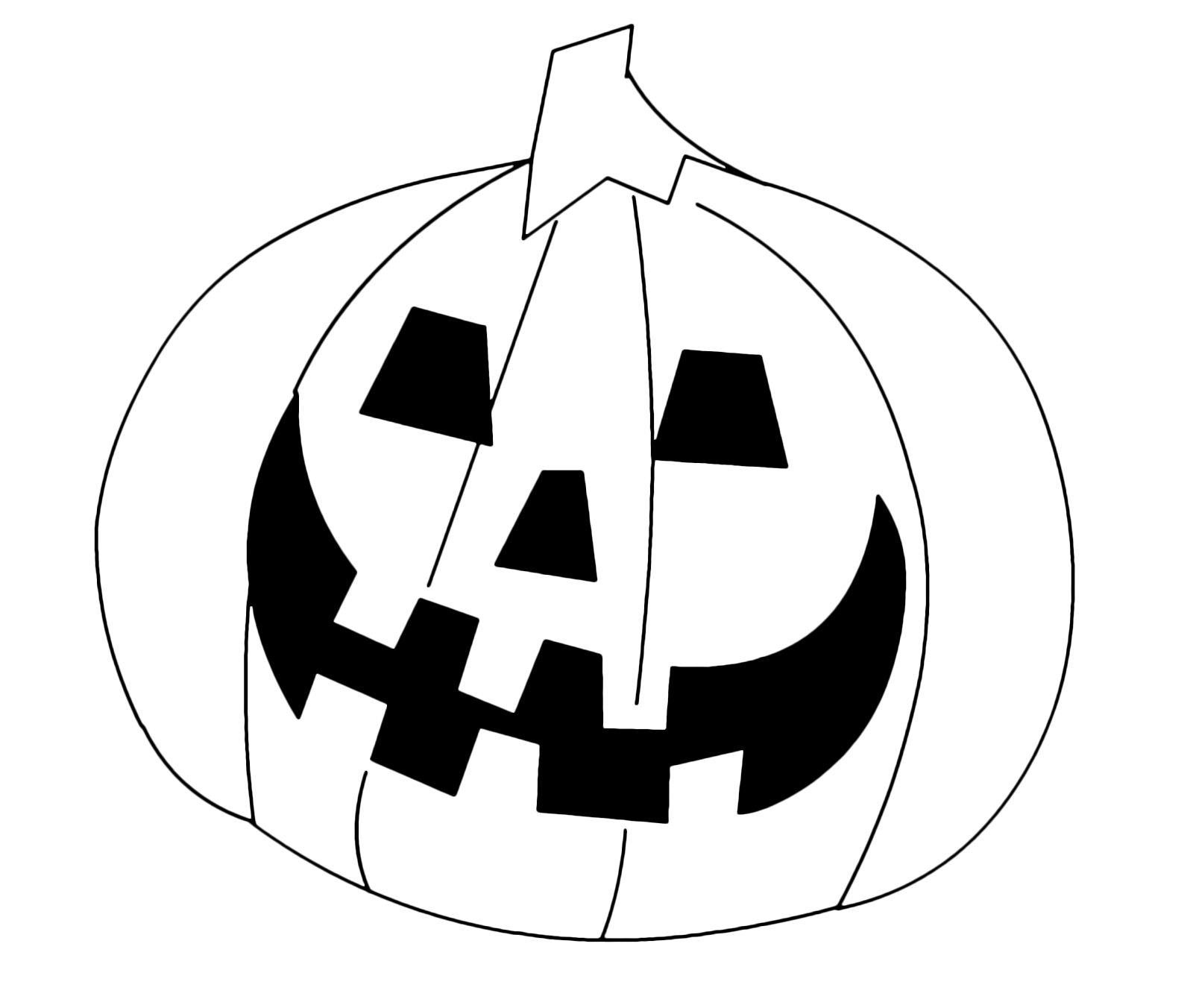 Halloween - Una zucca di Halloween da colorare