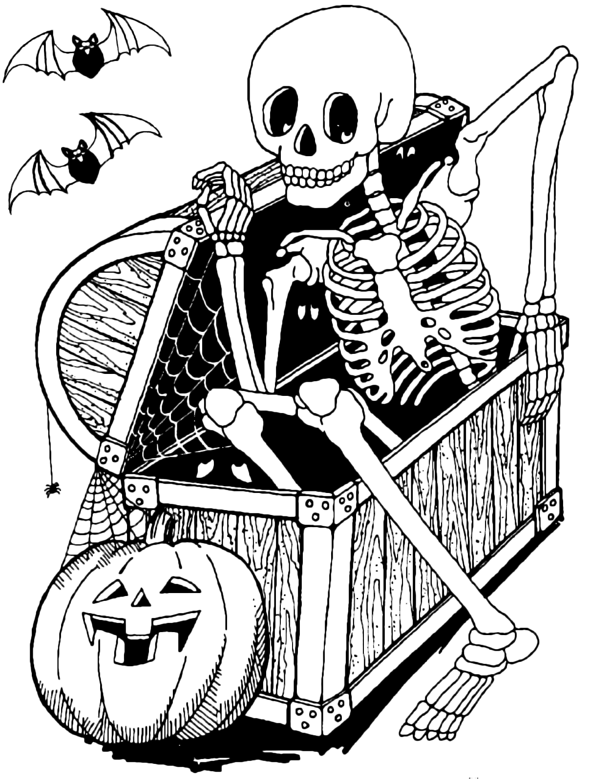 Halloween - Uno scheletro esce da una cassa
