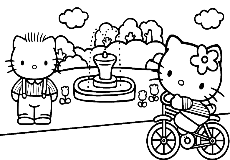 Hello Kitty - Hello Kitty in bicicletta Hello Kitty - Hello Kitty in bicicletta