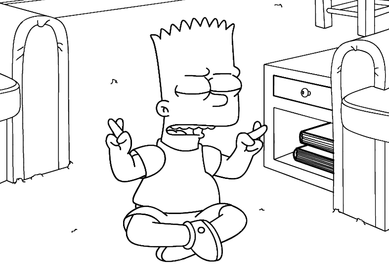 I Simpson - Bart medita