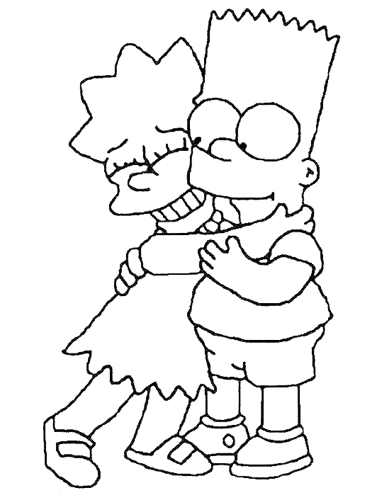 I Simpson - Lisa abbraccia Bart