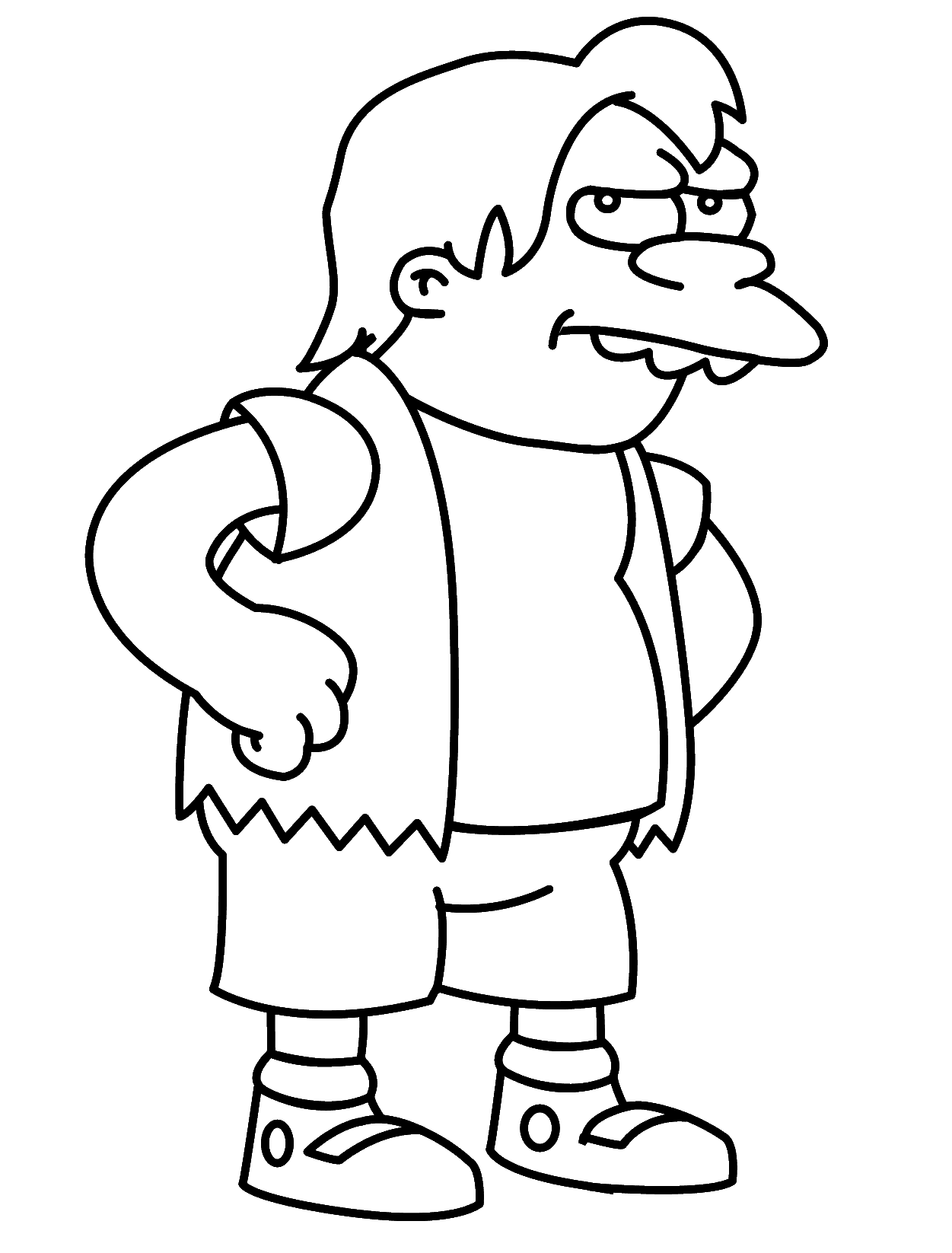 I Simpson - Nelson con la solita faccia arrabbiata