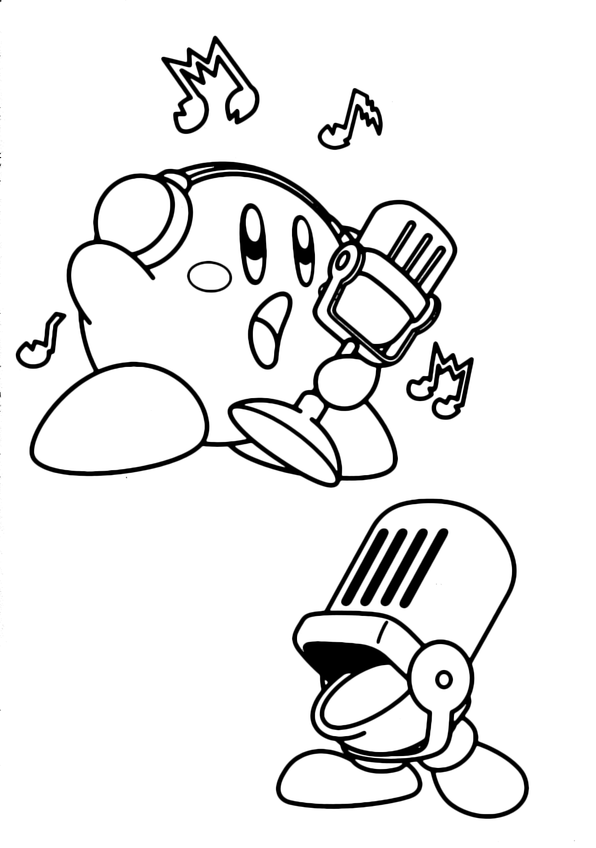 Kirby - Kirby microfono mentre canta