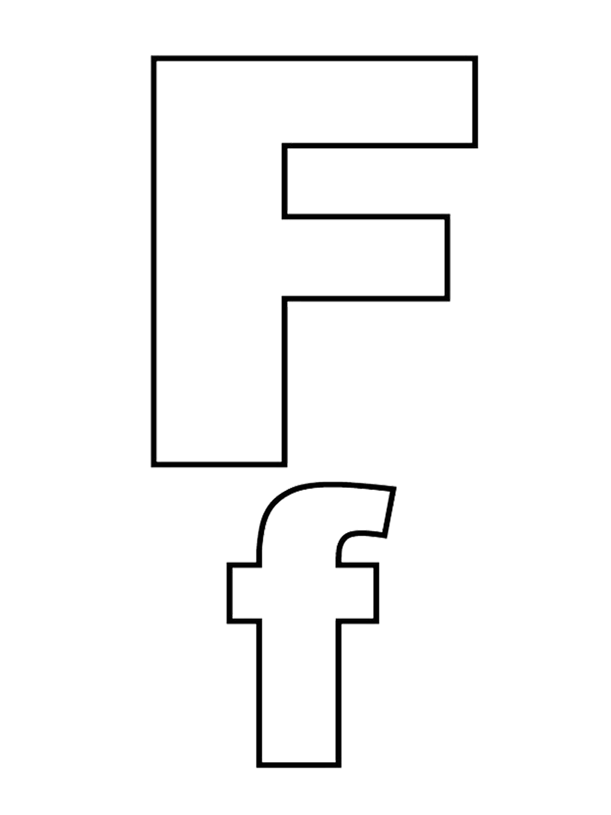 Lettere e numeri - Lettera F stampato maiuscolo e minuscolo