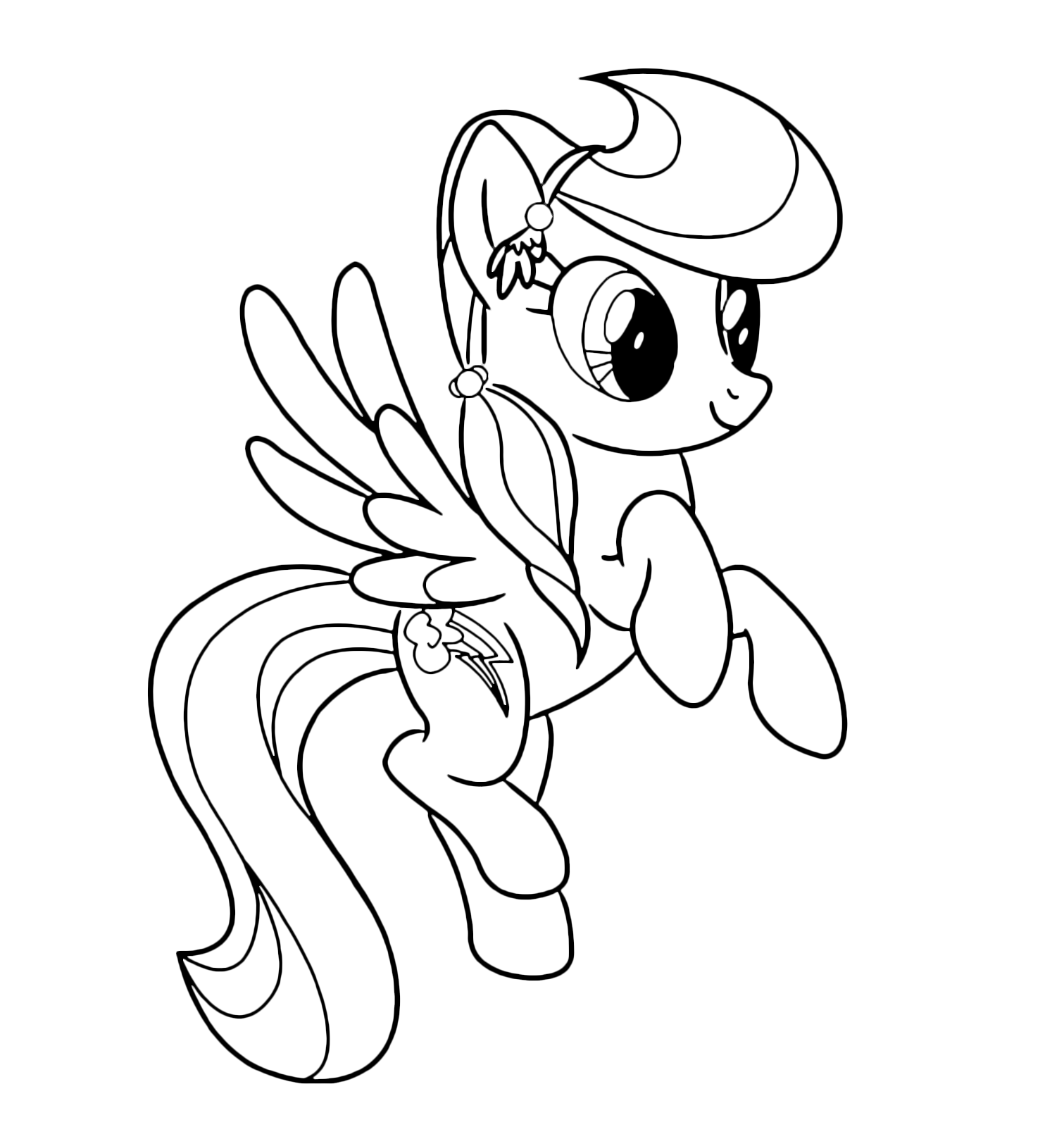 My Little Pony - Rainbow Dash utilizza le sue ali per volare